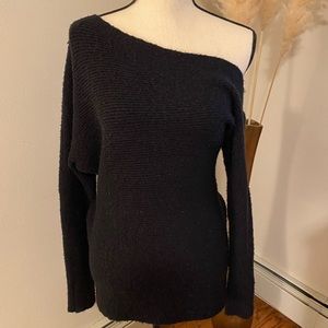 Treasure & Bond Black off one shoulder sweater